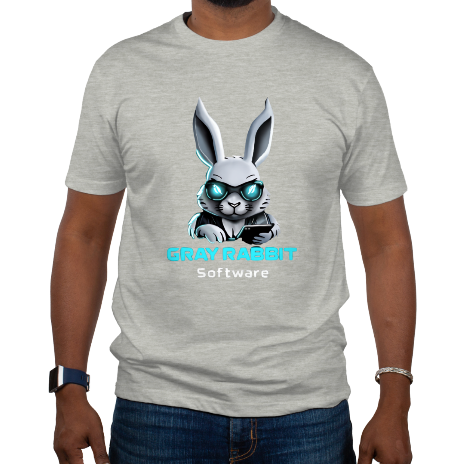 Gray Rabbit Software T-Shirt (Gray) - Image 2