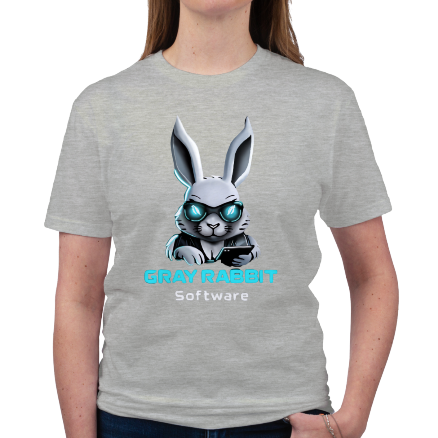 Gray Rabbit Software T-Shirt (Gray) - Image 3